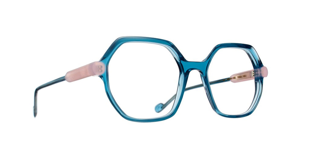 Caroline Abram RIMA optique - Bleu pétrole / Rose 940