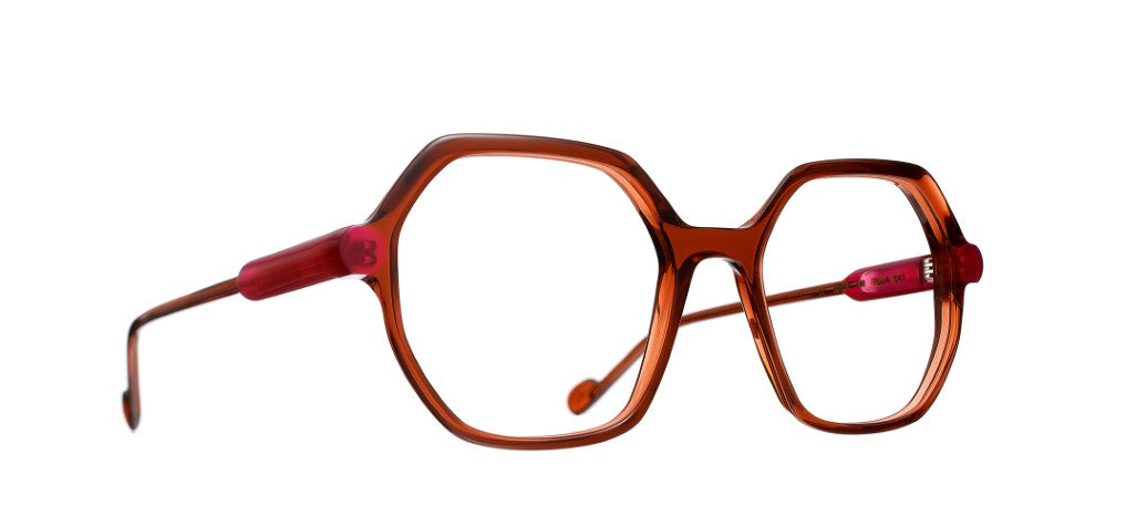 Caroline Abram RIMA optique - Marron / Fuchsia 941