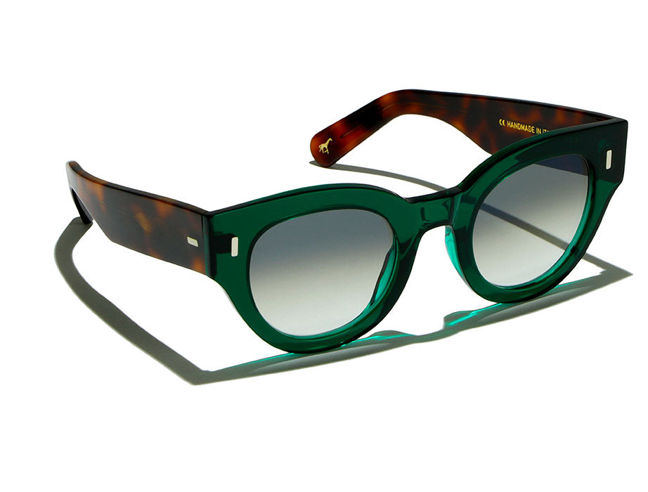 L.G.R Turkana Bold Emerald Green Havana Maculato 87C - vue de profil
