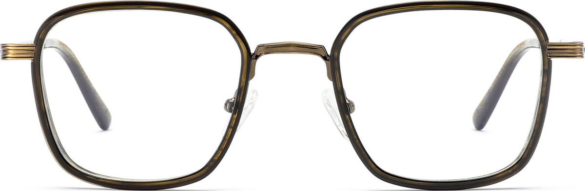 Óculos graduados French Retro Gabin em metal, cor Kaki/Bronze — Steve Attal Optic, Lisboa