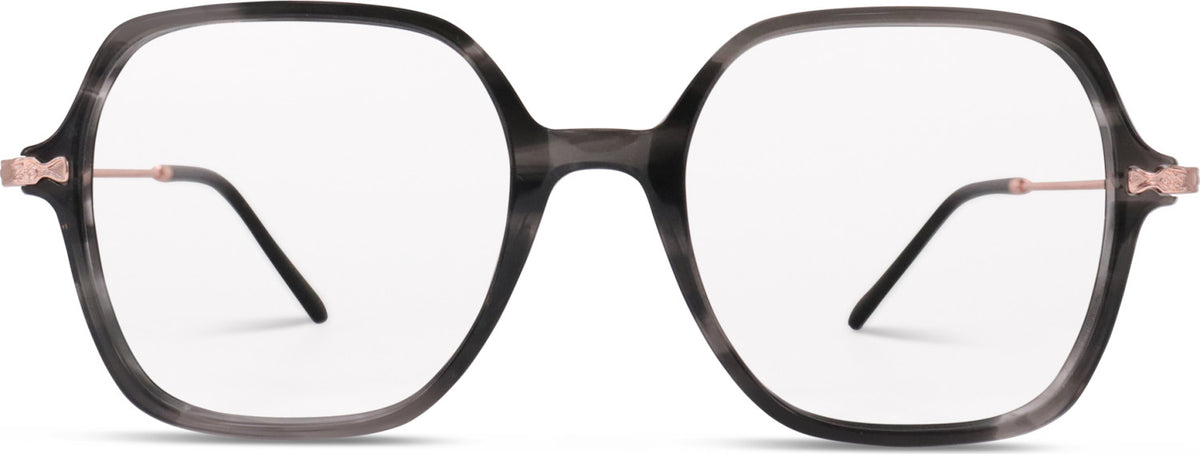 Óculos graduados French Retro Virgine em acetato, cor Cristal Gris/Or — Steve Attal Optic, Lisboa